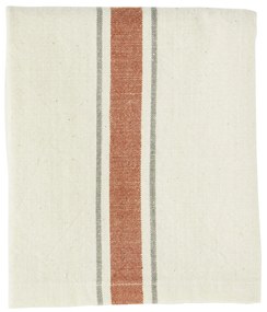 MADAM STOLTZ Bavlnená utierka Off White/Tomato/Taupe 45 x 70 cm