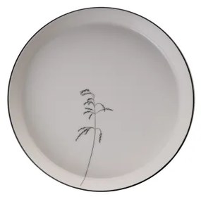 27-dielna jedálenská súprava, biela/čierna, porcelán