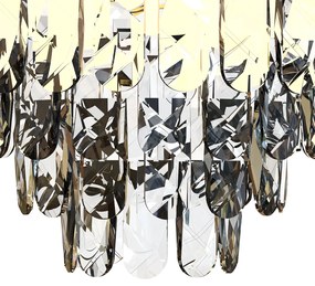Luster Luxuria I, 1x krištáľové/zlaté kovové tienidlo, (fi 48cm), g