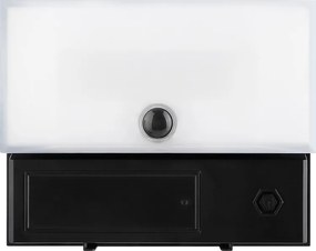Exteriérové solárne nástenné LED svietidlo Fuji, 1x LED 8w, čierna, pohybový senzor