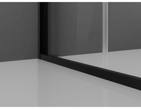 Mexen Exo, skladacie dvere do otvoru 75x200 cm, 6mm číre sklo, čierny profil, 816-075-000-70-00
