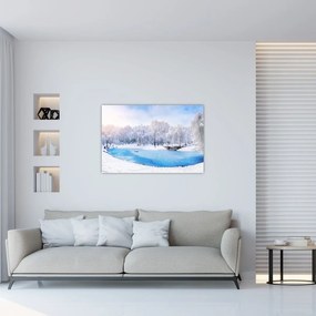 Obraz - Ľadové jazero (90x60 cm)