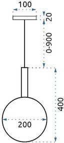 Toolight - Stropná lampa Cary 20cm 1xE27, biela, OSW-00034