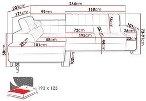Rohová sedacia súprava Evrona  (sivobéžová tmavá). Vlastná spoľahlivá doprava až k Vám domov. 1122122