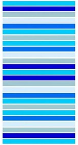 Veľká plážová osuška s motívom Blue Stripes - 100% bavlna s vysokou gramážou 420g/m² - nadštandardný rozmer 90×165cm