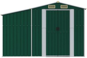 Záhradná kôlňa zelená 277x192,5x179 cm pozinkovaná oceľ