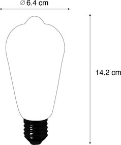 Sada 5 LED žiaroviek E27 ST64 číre 2,2 W 470 lm 2700 K