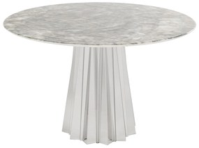 Amora Stone stôl strieborný Ø120 cm