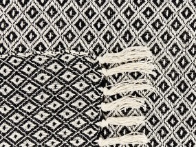 Bavlnená deka 220 x 240 cm čierna/biela CHYAMA Beliani