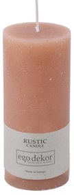 Púdrovoružová sviečka Rustic candles by Ego dekor Rust, doba horenia 58 h