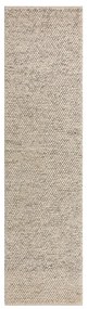 Svetlosivý ručne tkaný behúň s prímesou vlny 60x230 cm Minerals – Flair Rugs