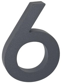 Domové číslo "6", RN.100LV, štruktúrované, antracit