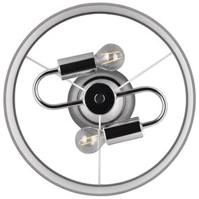 Sivé stropné svietidlo ø 30 cm Davos – Trio