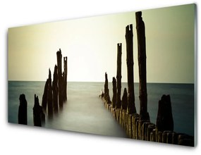 Skleneny obraz More slnko krajina 140x70 cm