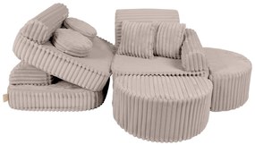 MeowBaby® Churros detská pohovka Max, Pebble Beige