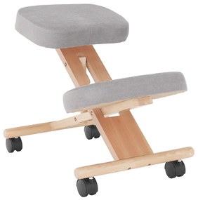Ergonomická kľakačka, sivohnedá Taupe/buk, FLONET