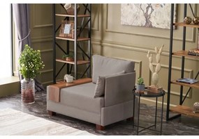 Rohové kreslo TULA béžové pravé