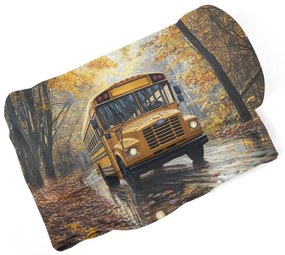 Sablio Deka Žltý školský autobus - 150x120 cm