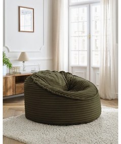 Zelený menčestrový sedací vak Socrate – Bobochic Paris