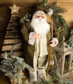 Vianočná dekorácia Santa Claus, 68 cm, hnedá