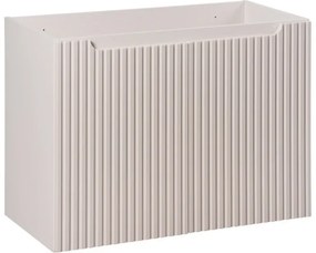 Závěsná skříňka Nova Cashmere I s deskou a umyvadlem 80 cm kašmír/bílá