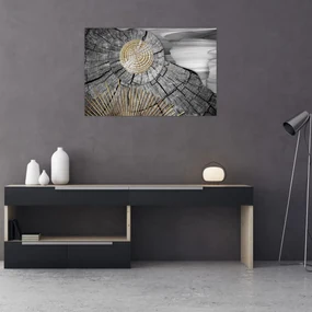 Obraz - Kmeň stromu v koláži (90x60 cm)