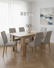 Rozkladací jedálenský stôl Palermo, dub prírodný