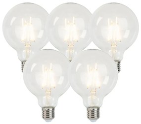 Sada 5 stmievateľných LED žiaroviek E27 G95 5W 470lm 2700K