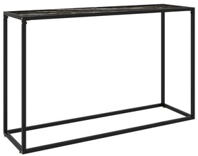 Konzolový stolík čierny 120x35x75 cm tvrdené sklo 322818