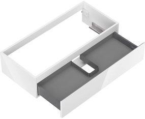 Mexen Orio, kúpeľňová skrinka 100 cm, 1 zásuvka, biela lesklá, 91A10-10023-1-BF00