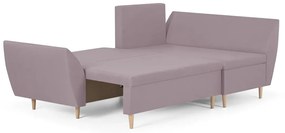 MEGA AKCE Rozkládací rohová sedací souprava ALEX Růžová