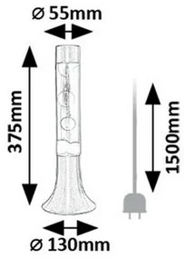 Rabalux 76025 dekoratívna lávová stolná LED lampa Poppilol, červenožltá