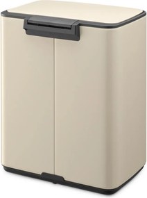 Béžový pedálový oceľový odpadkový kôš 12 l Bo – Brabantia