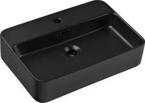 Comad Keramické umývadlo na dosku TRUST 2 BLACK, čierna mat