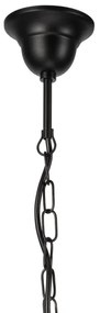 Luster na reťazi DONATO 5xE14/40W/230V čierna