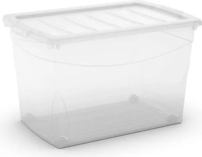 KIS Omnibox 008612WHTRS Box 60 l, priehľadný s kolieskami
