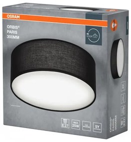 Osram - Stropné svietidlo ORBIS PARIS 1xE27/25W/230V priemer 30 cm čierne