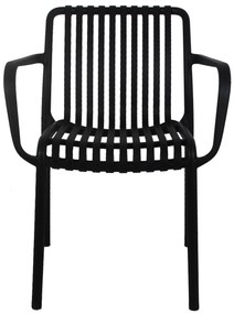 JULIAN čierna - moderné stoličky do kuchyne, záhrady, kaviarne (stohovateľné)