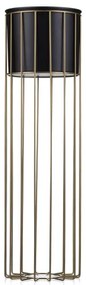 Kovový kvetináč LOFT 70x20 cm zlatá/čierna