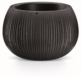 Prosperplast Květináč s vkladem BETON BOWL 23,8 cm - černý