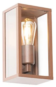 Priemyselná nástenná lampa hrdzavohnedá 26 cm IP44 - Charlois
