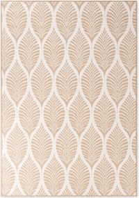NORTHRUGS, Kusový koberec Duet Liora 106247 Beige/White - na von aj na doma, 160x230, béžová, chodba / predsieň