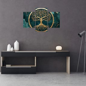 Obraz – Zlatý strom života v mramore (90x60 cm)