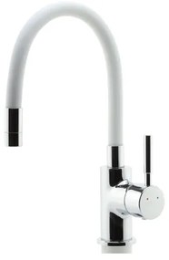 FERRO - Drezová batéria s flexibilným ramienkom lesklý chróm/biela