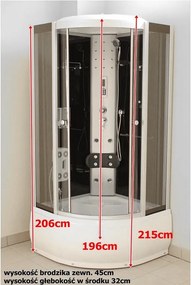 Terra Hydromasážny box WSH7101, 90x90 bez sauny