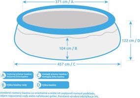 Intex | Bazén Tampa 4,57x1,22 m s kartušovou filtráciou a príslušenstvom | 19900042