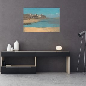 Obraz - Odilon Redon, Village by the Sea in Brittany, reprodukcia (90x60 cm)