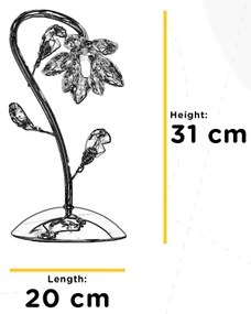 ONLI - Stolná lampa NINFEA 1xG9/6W/230V 35 cm