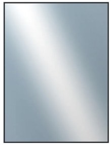 DANTIK - Zrkadlo v rámu, rozmer s rámom 60x80 cm z lišty Hliník čierna (7001021)