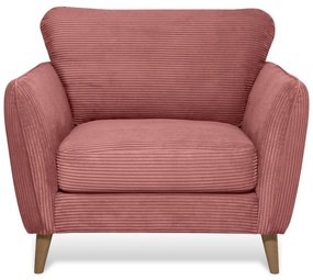 Ružové menčestrové kreslo Paris – Scandic